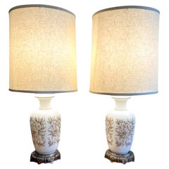 Pair of Vintage Table Lamps with Rose Motif, Unknown, 1960s – Lot 822