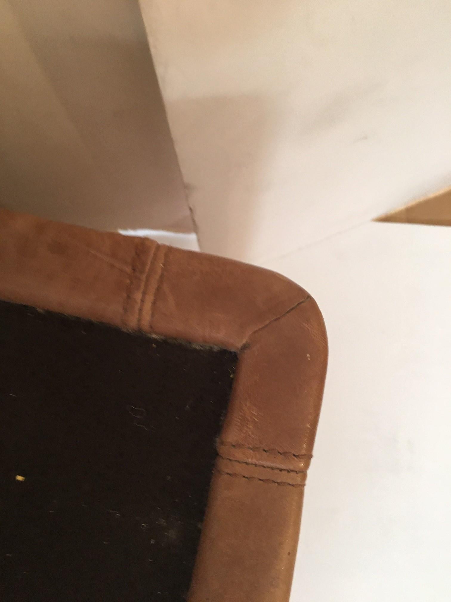 Paar braune De Sede-Beistelltische aus Leder mit Lederbezug im Vintage-Stil von De Sede im Angebot 2