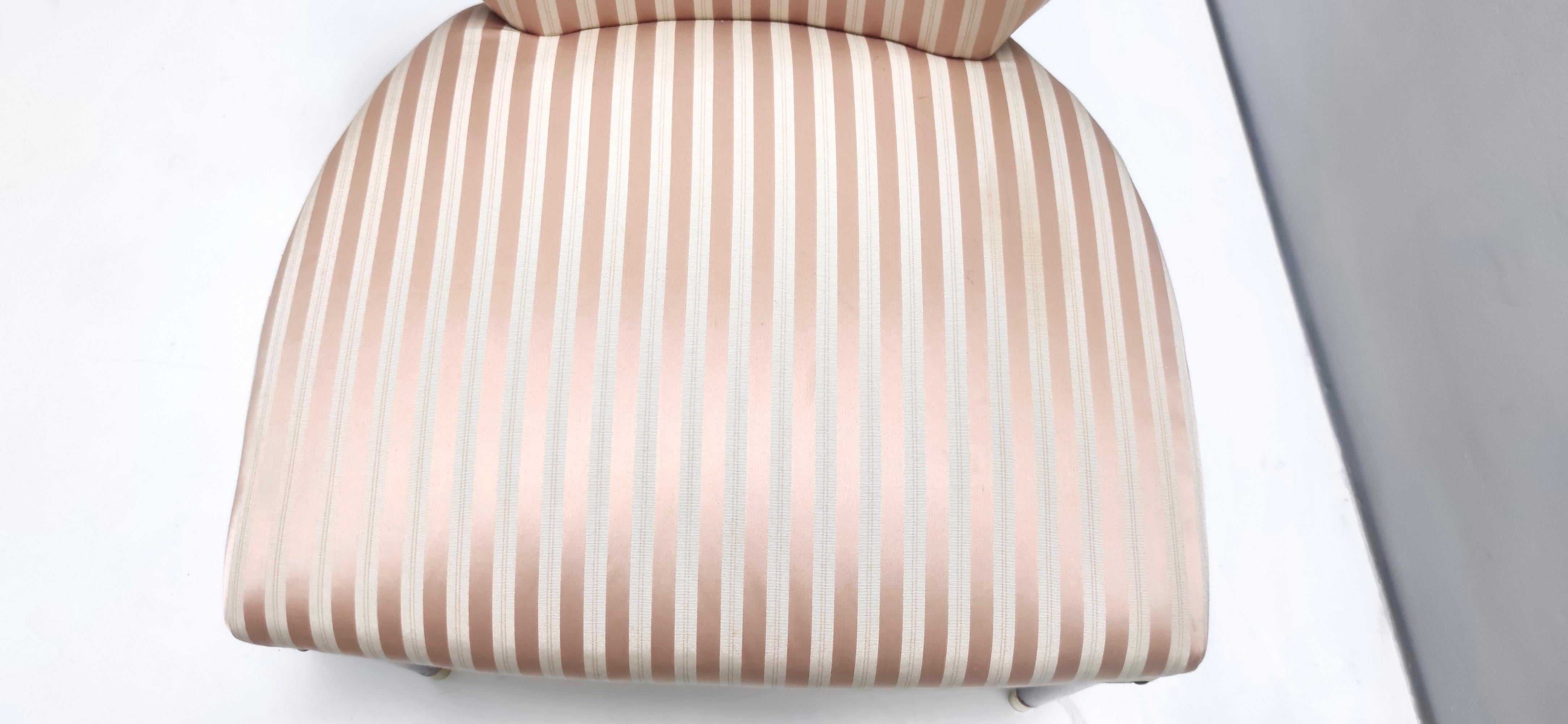 Paire de chaises d'appoint vintage en satin brun clair attribuée à Carlo Enrico Rava, Italie en vente 1