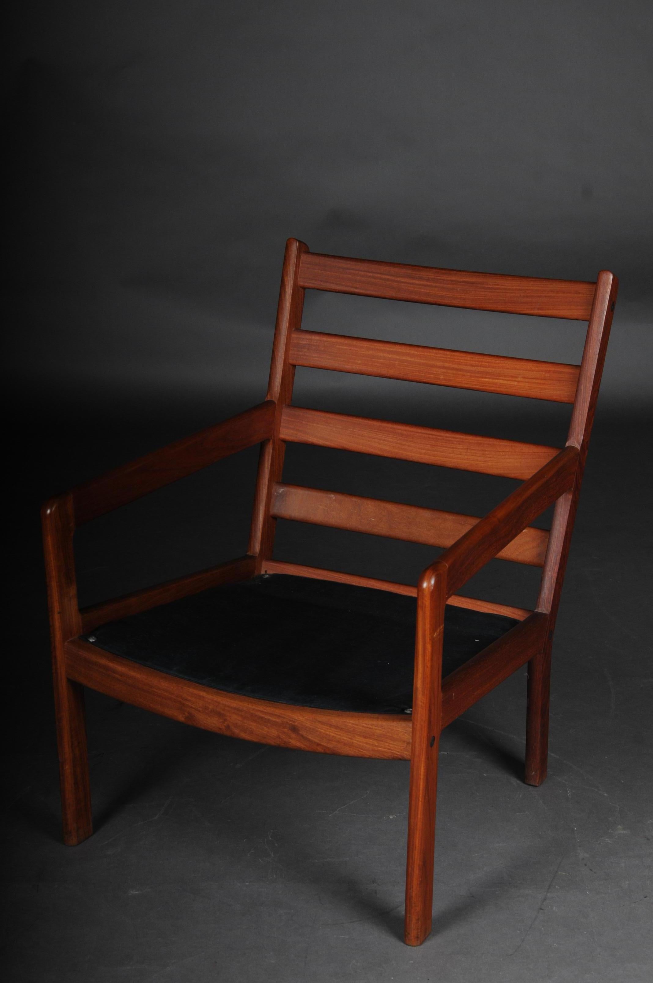 Paire de fauteuils vintage en teck, chaises, années 1960-1970, danois en vente 4