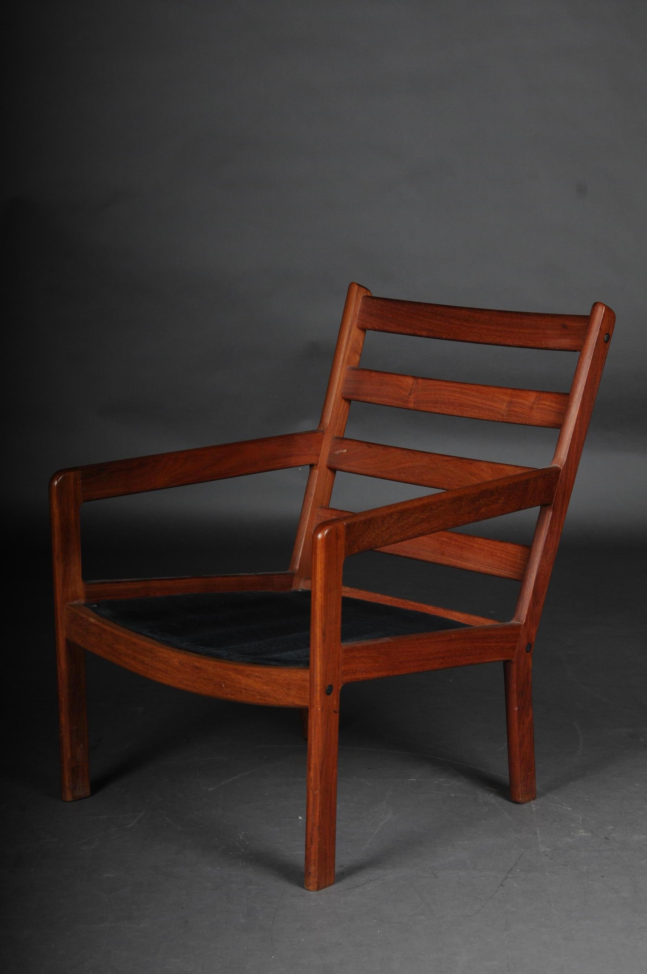 Pair of vintage teak armchairs, chairs 60s / 70s, Danish 3