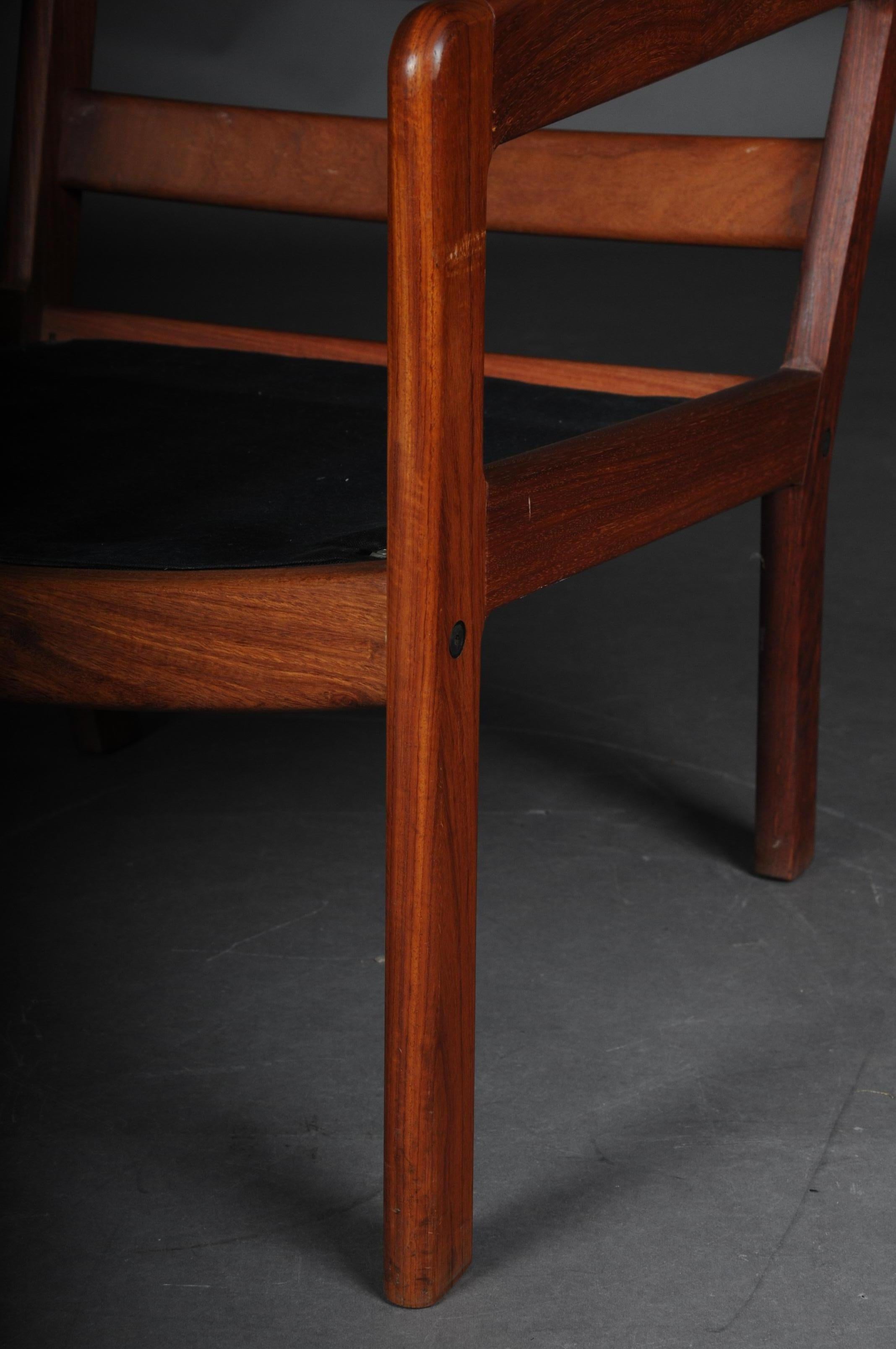 Paire de fauteuils vintage en teck, chaises, années 1960-1970, danois en vente 7