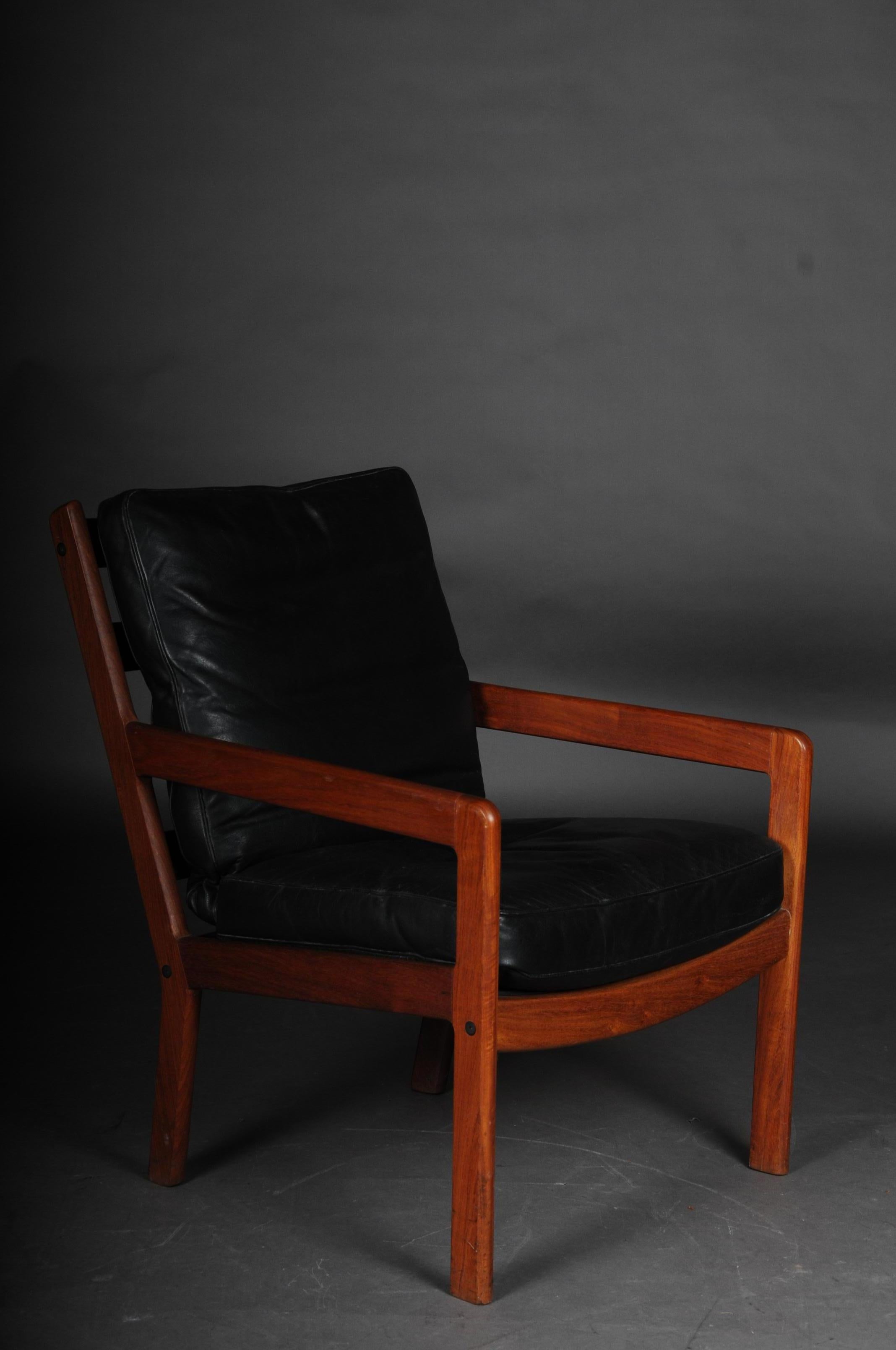 Paire de fauteuils vintage en teck, chaises, années 1960-1970, danois Bon état - En vente à Berlin, DE