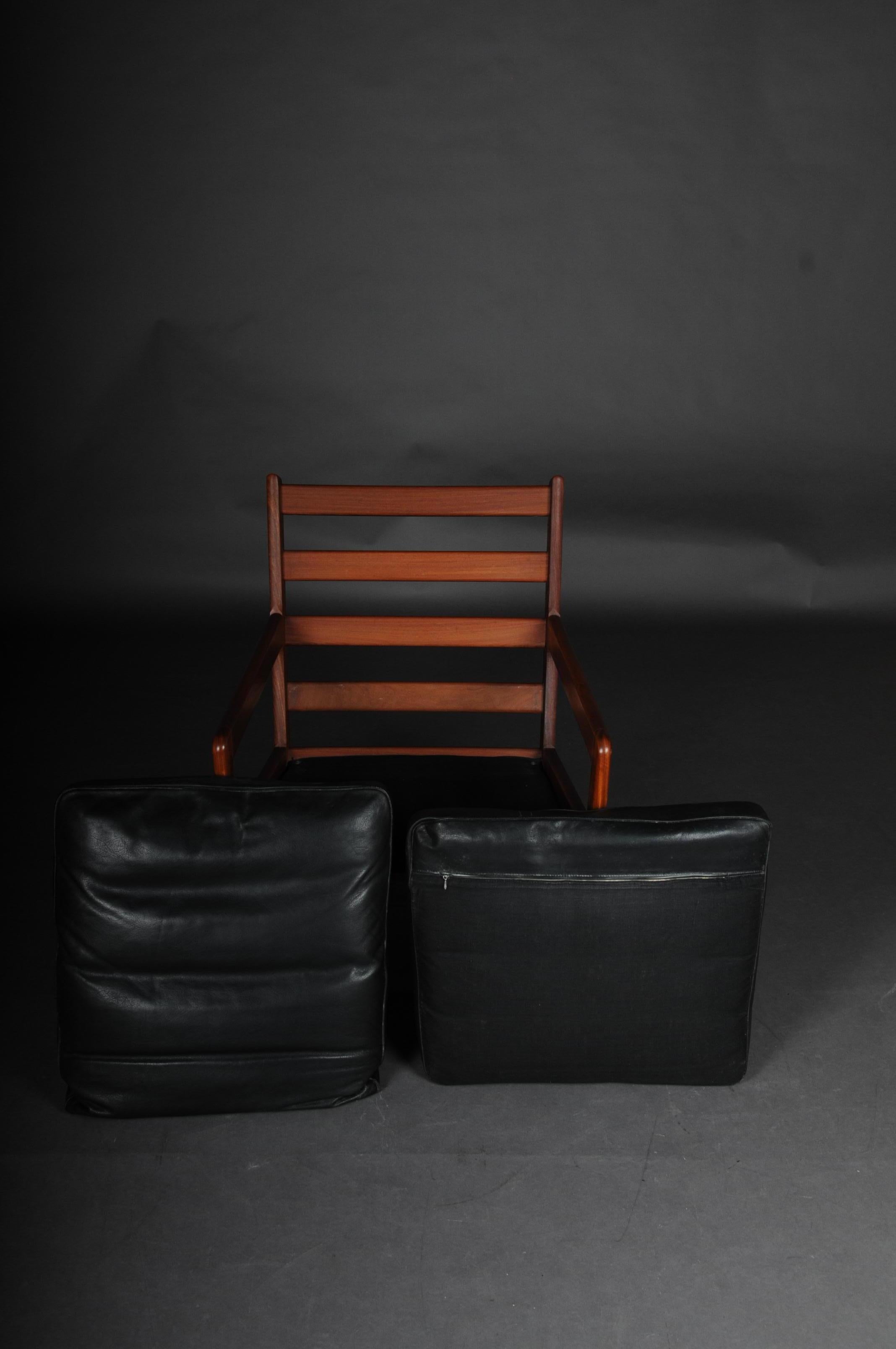 Paire de fauteuils vintage en teck, chaises, années 1960-1970, danois en vente 2