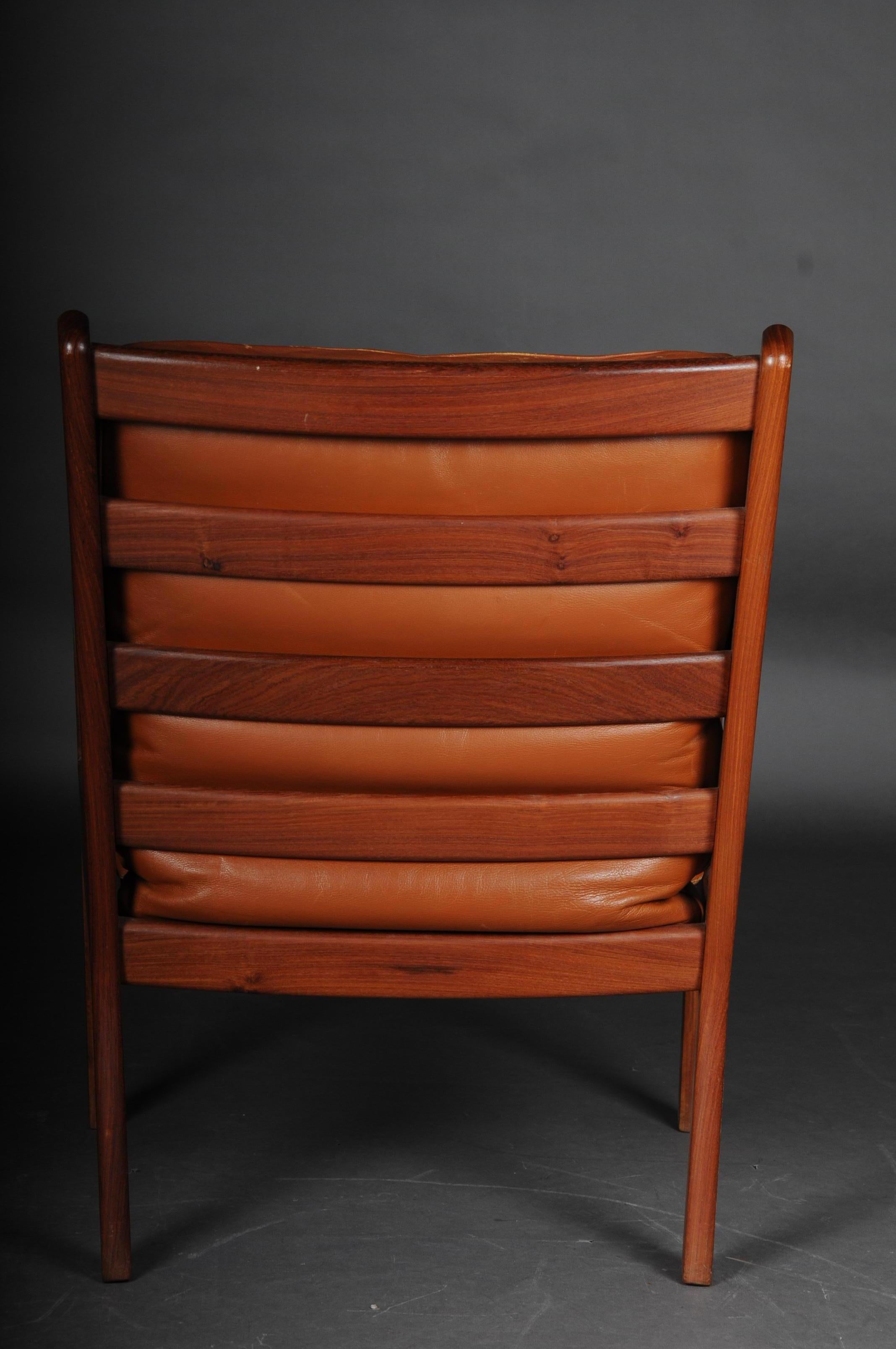 Pair of vintage teak armchairs, chairs 60s / 70s, Danish 1