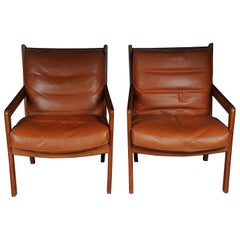 Pair of vintage teak armchairs, chairs 60s / 70s, Danish