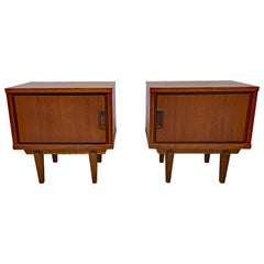 Pair of Vintage Teak Bedside Tables circa 1970