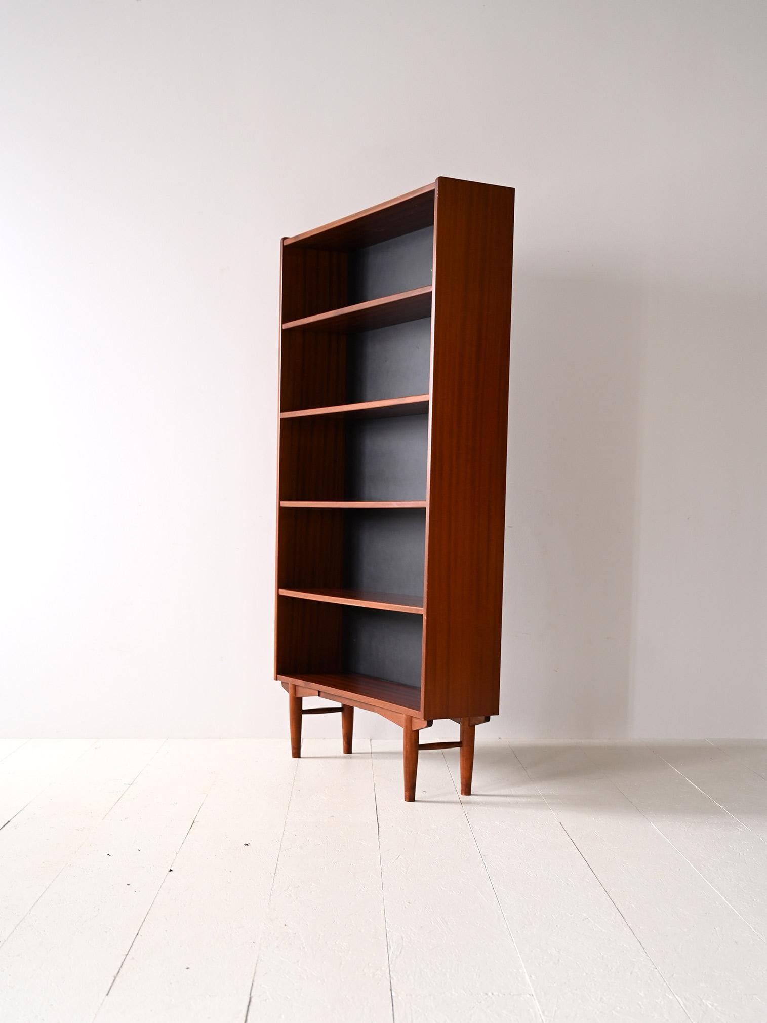 Mid-20th Century Pair of vintage teak bookcases with black back For Sale