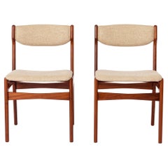 Pair of Vintage Teak Chairs  1960s-70s Mid-Century Modern Seating