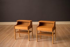 Pair of Vintage Teak Nightstands by AB Carlstrom & Co. Mobelfabrik, Sweden
