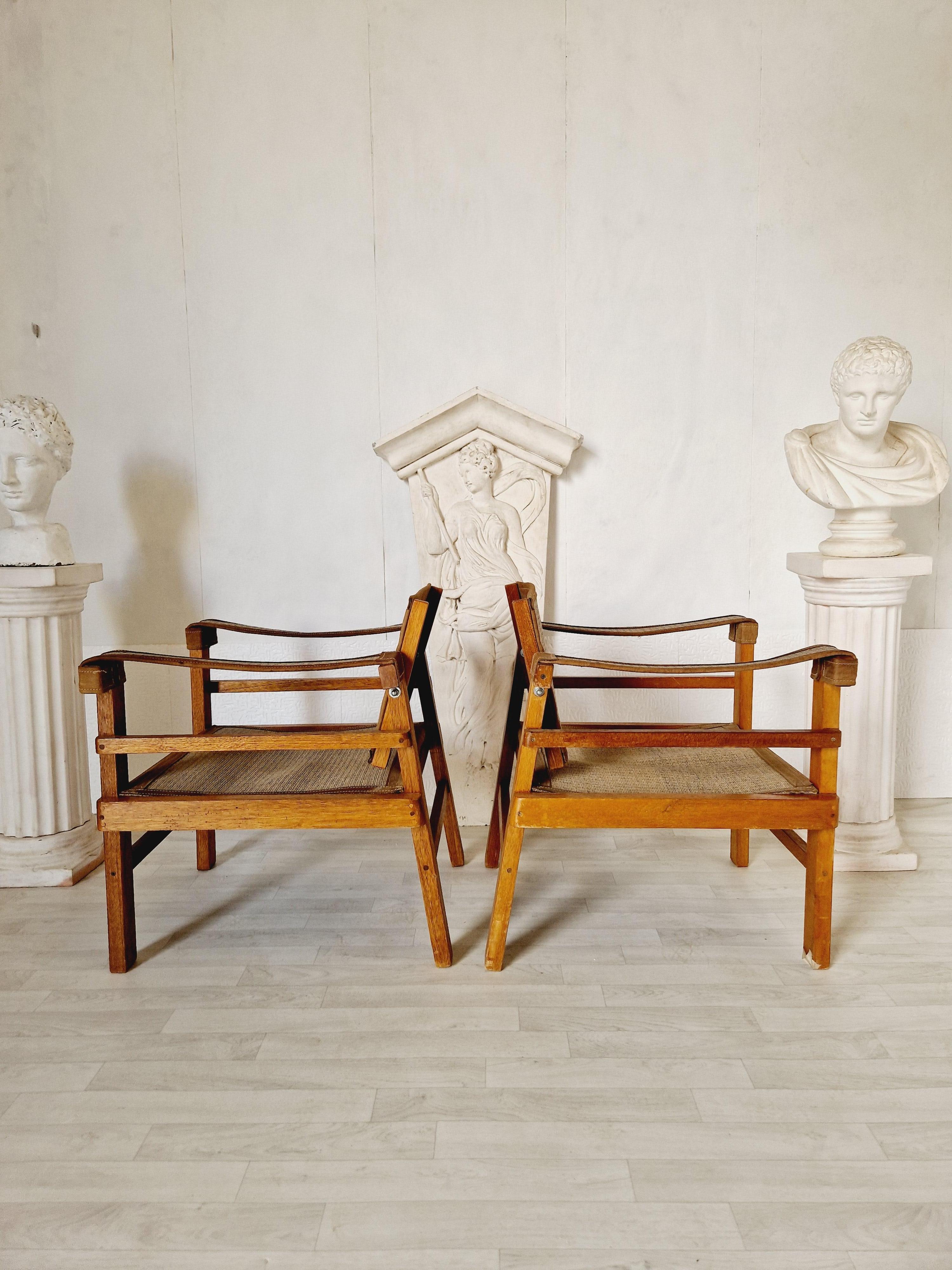 Paire de fauteuils Plantation en teck vintage Circa Vintage 1970 en vente 2