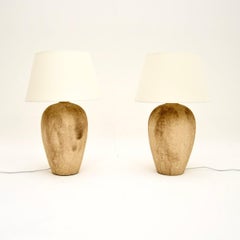 Pair of Vintage Terracotta Table Lamps