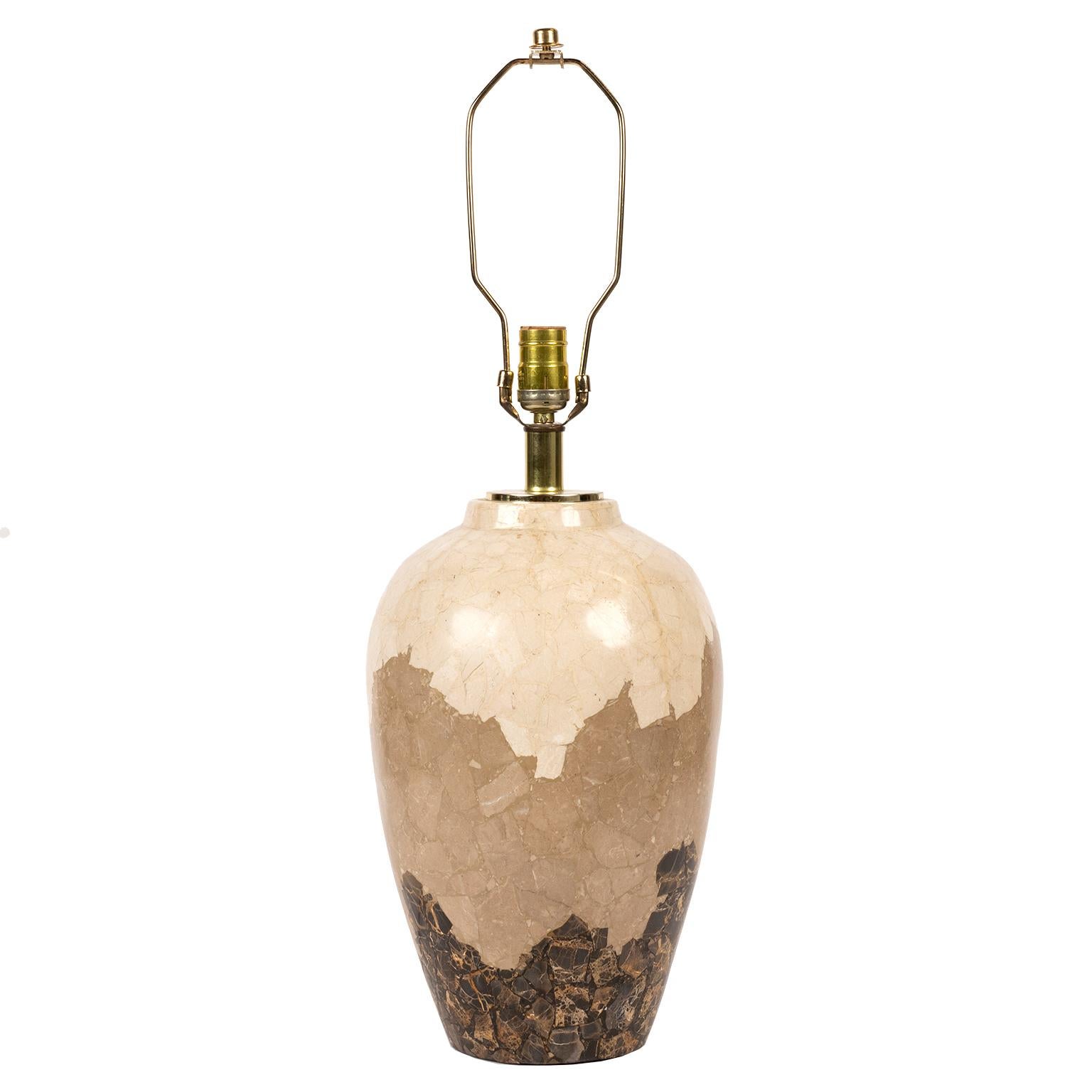 Pair of Vintage Terrazzo Marble Lamps In Good Condition In Toronto, ON