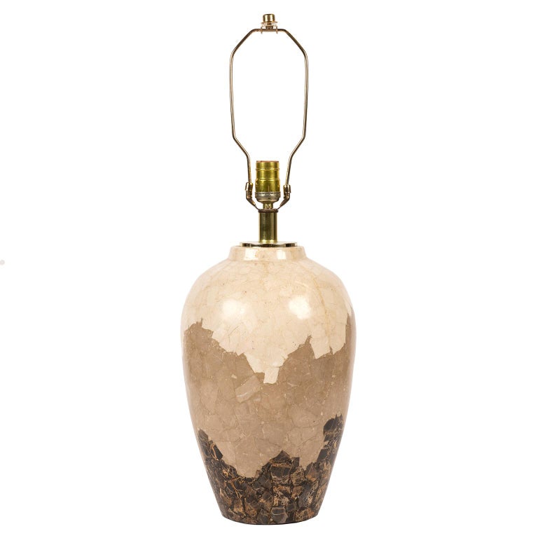 Pair of Vintage Terrazzo Marble Lamps In Good Condition For Sale In Toronto, ON