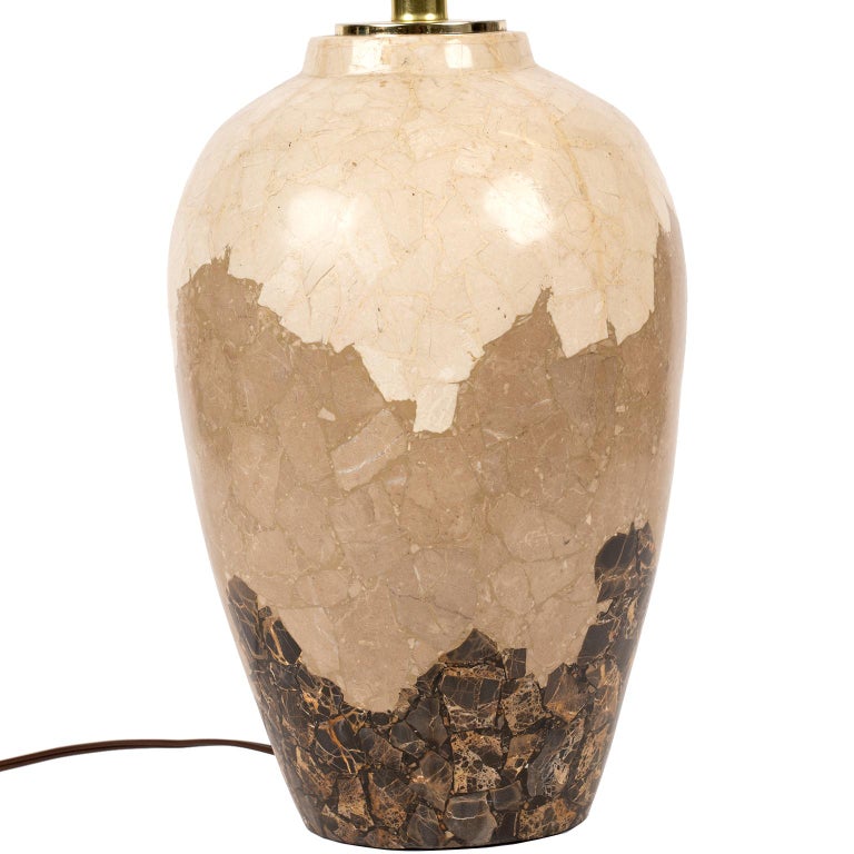 Pair of Vintage Terrazzo Marble Lamps For Sale 1