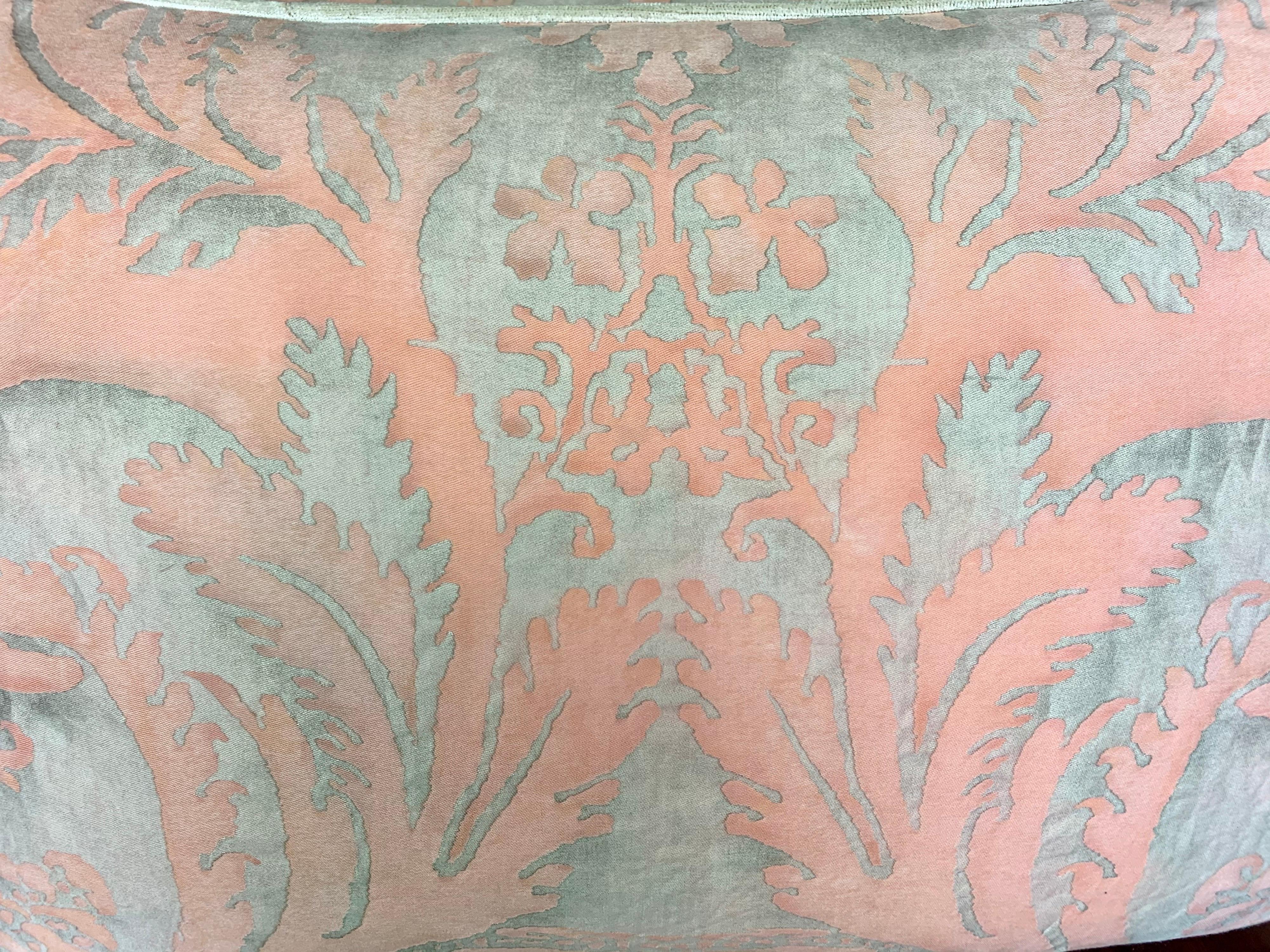 Baroque Pair of Vintage Textile Fortuny Pillows
