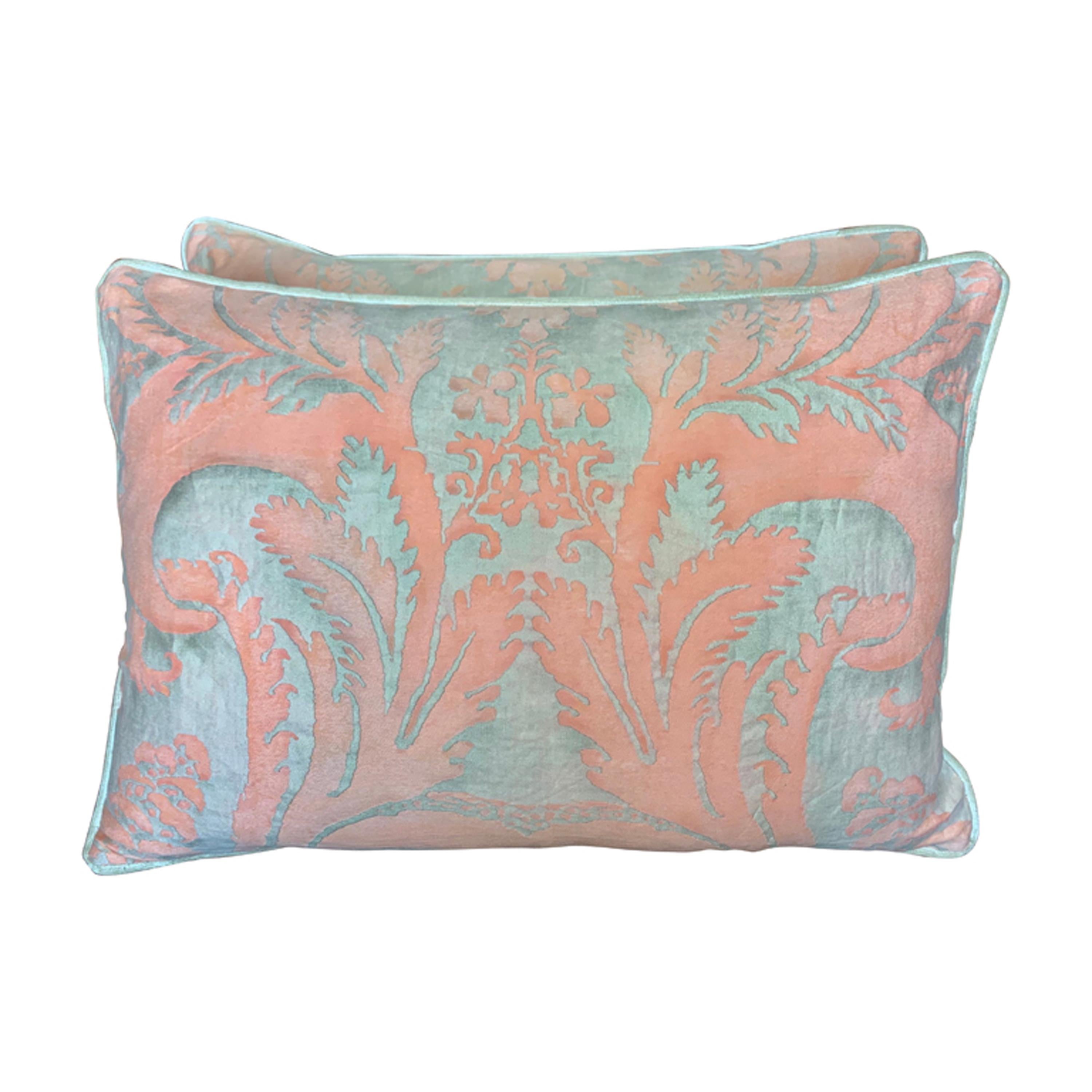 Pair of Vintage Textile Fortuny Pillows