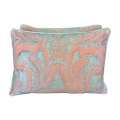 Pair of Vintage Textile Fortuny Pillows