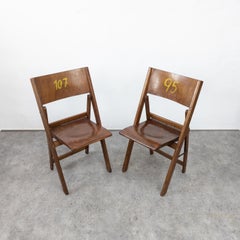 Pair of vintage Thonet folding chairs 1930s