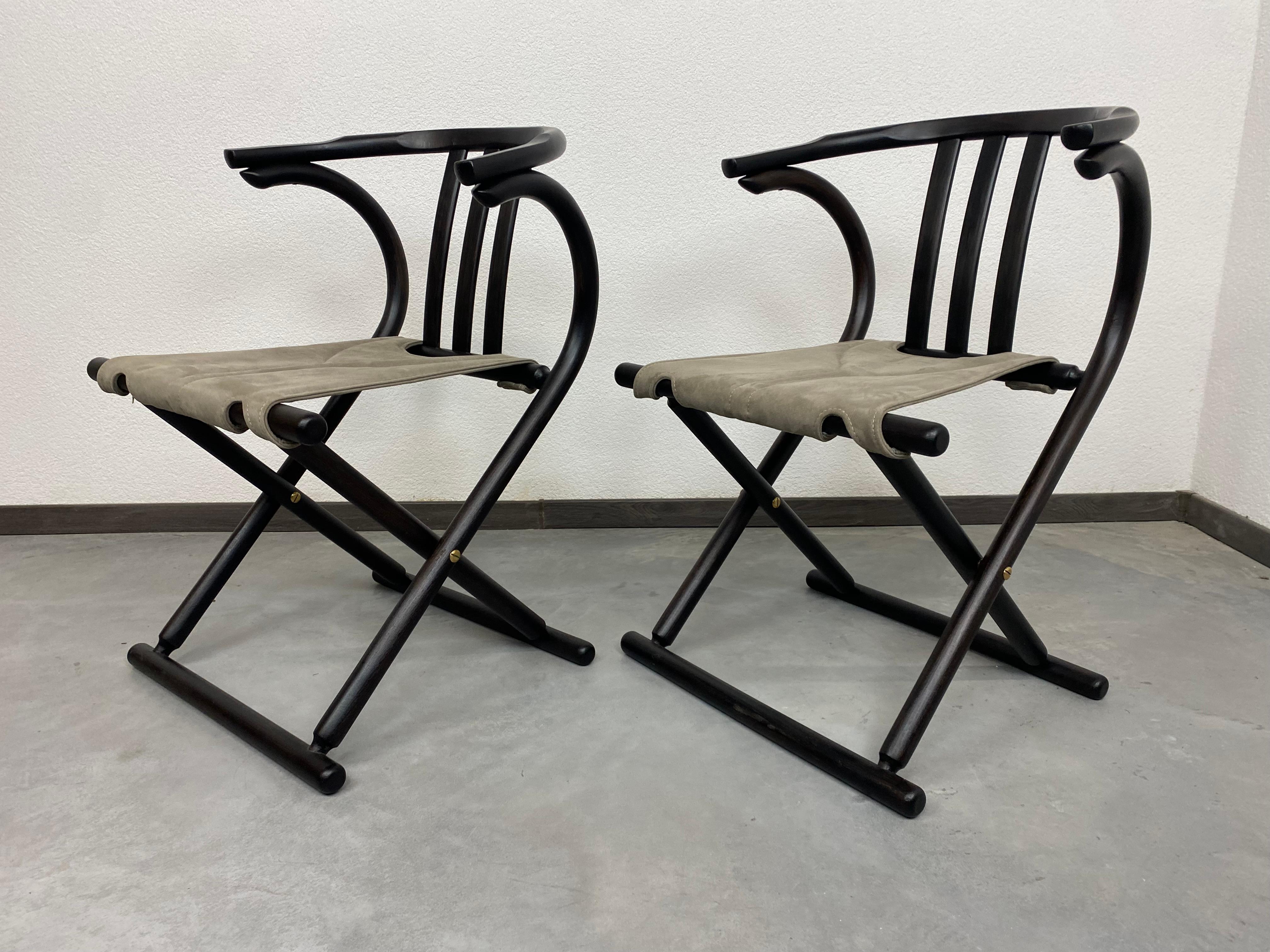 Art Deco Pair of Vintage Thonet Folding Chairs