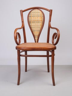 Pair of Vintage Thonet High Chairs with Armrests