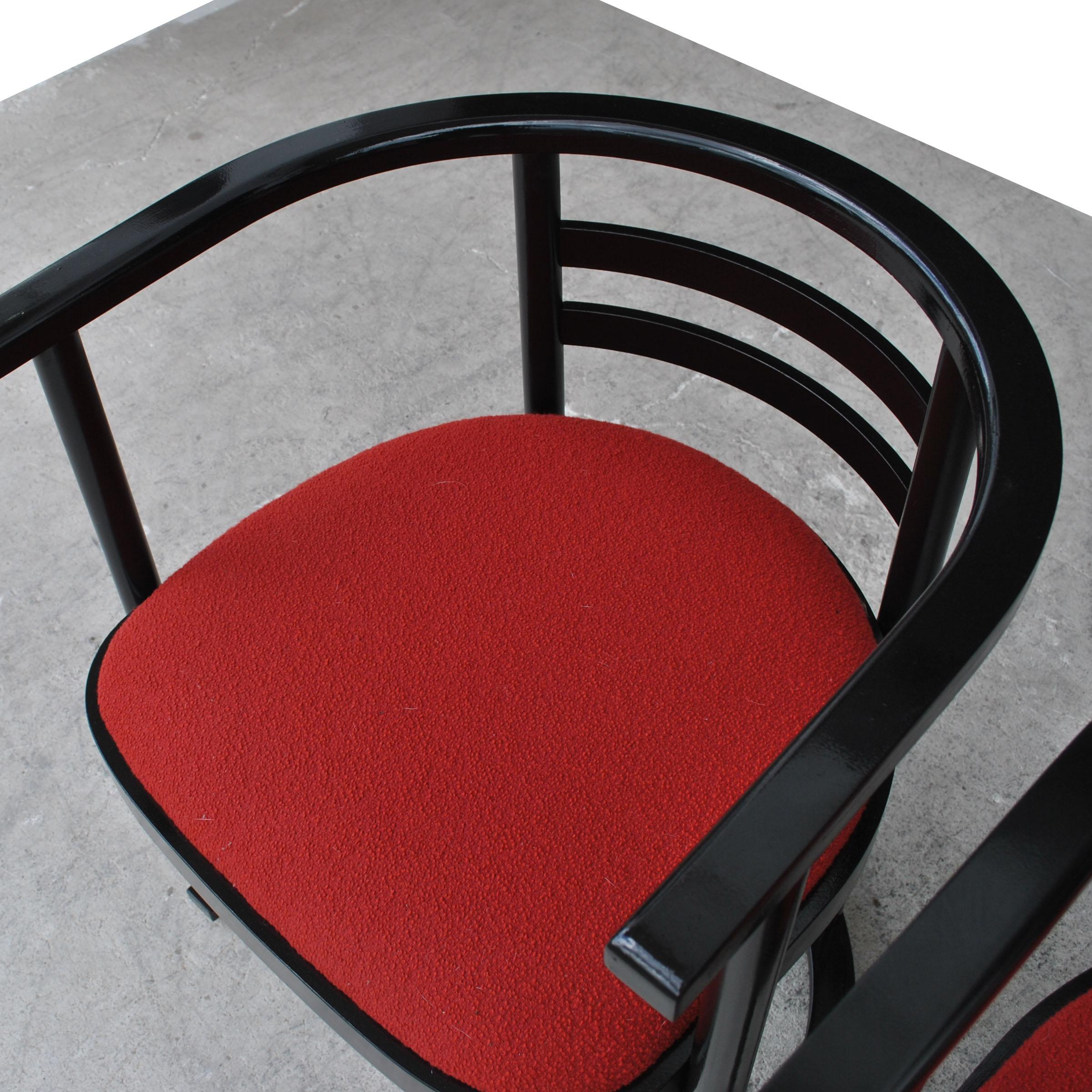20th Century Pair of Vintage Thonet Josef Hoffmann Style Bauhaus Chairs