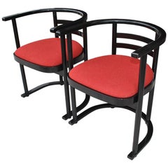 Pair of Vintage Thonet Josef Hoffmann Style Bauhaus Chairs