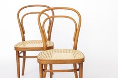 Paire de chaises Thonet vintage, modèle 14 Chaises de salle à manger Radomsko en bois courbé Nouveau C