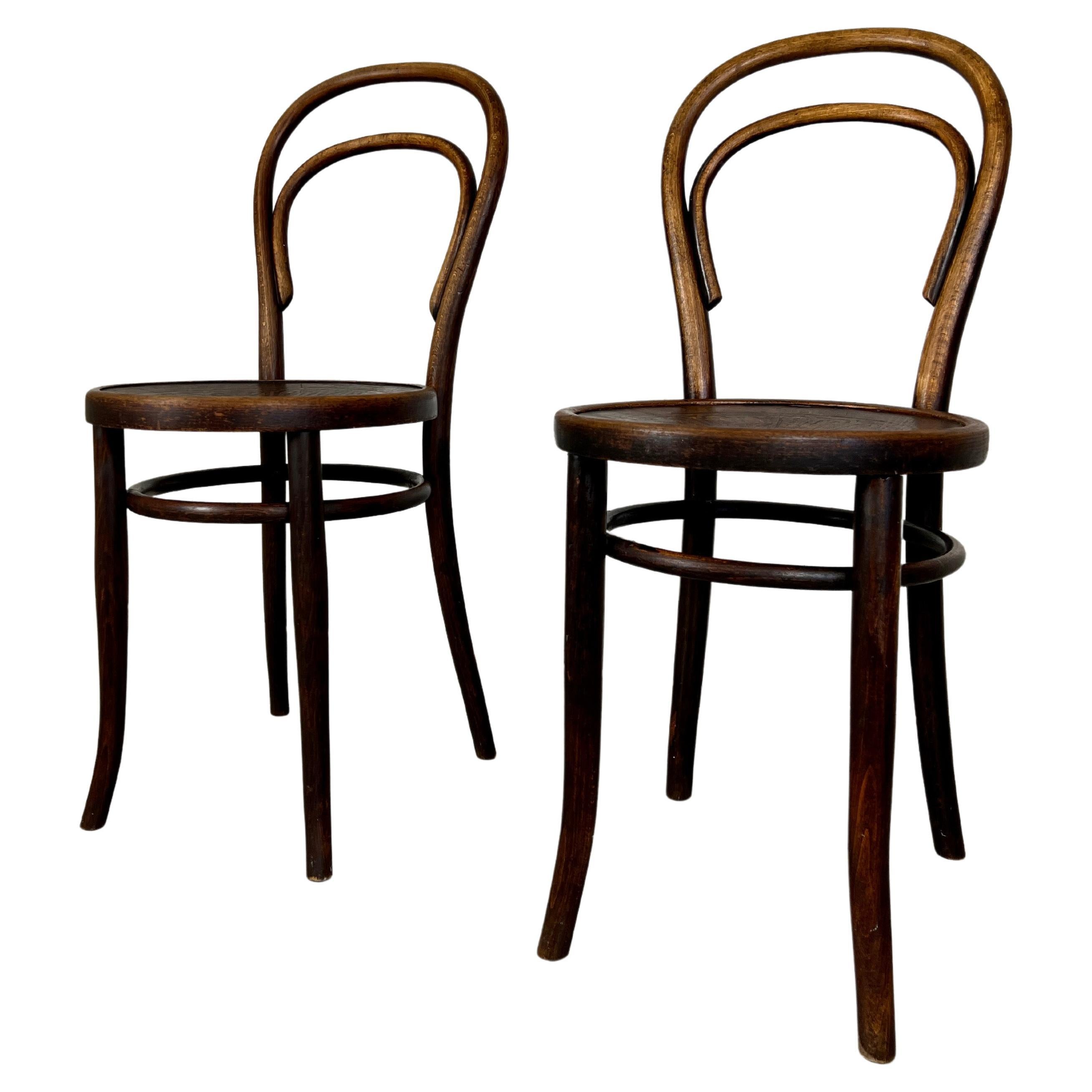 Pair of Vintage Thonet No.14 Bentwood Chairs