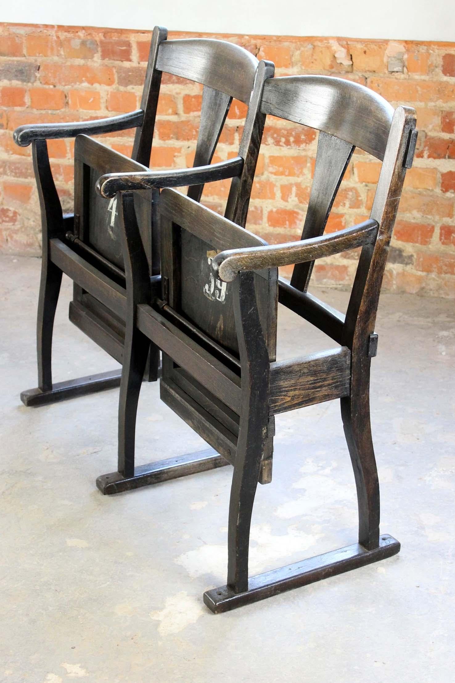 Coppia di poltrone da cinema in stile Thonet d'epoca, anni '30 in vendita 5