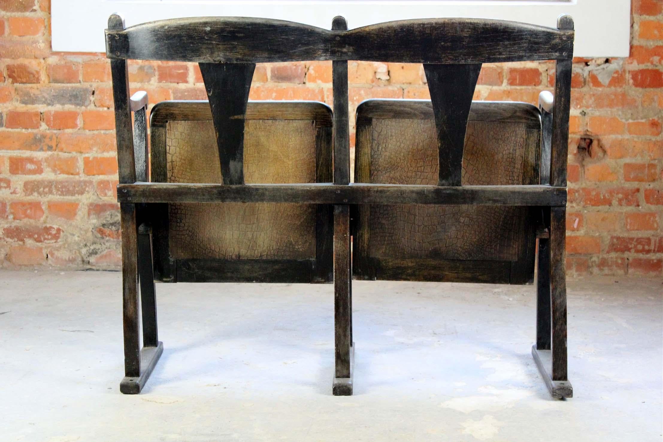 Coppia di poltrone da cinema in stile Thonet d'epoca, anni '30 in vendita 10