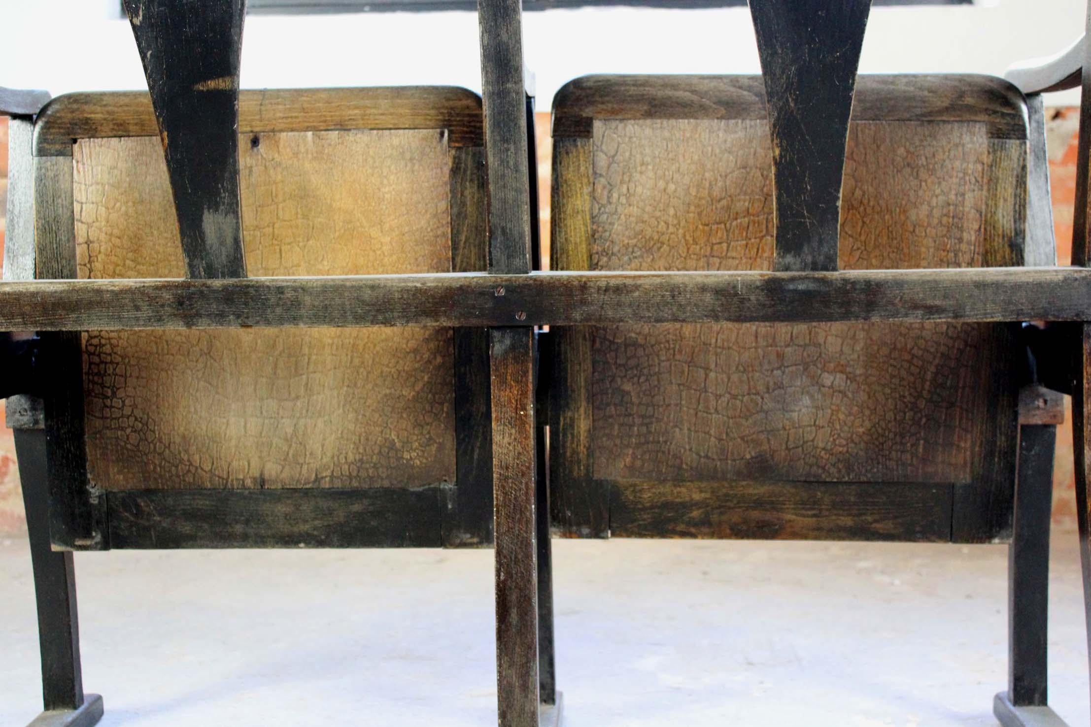Coppia di poltrone da cinema in stile Thonet d'epoca, anni '30 in vendita 10