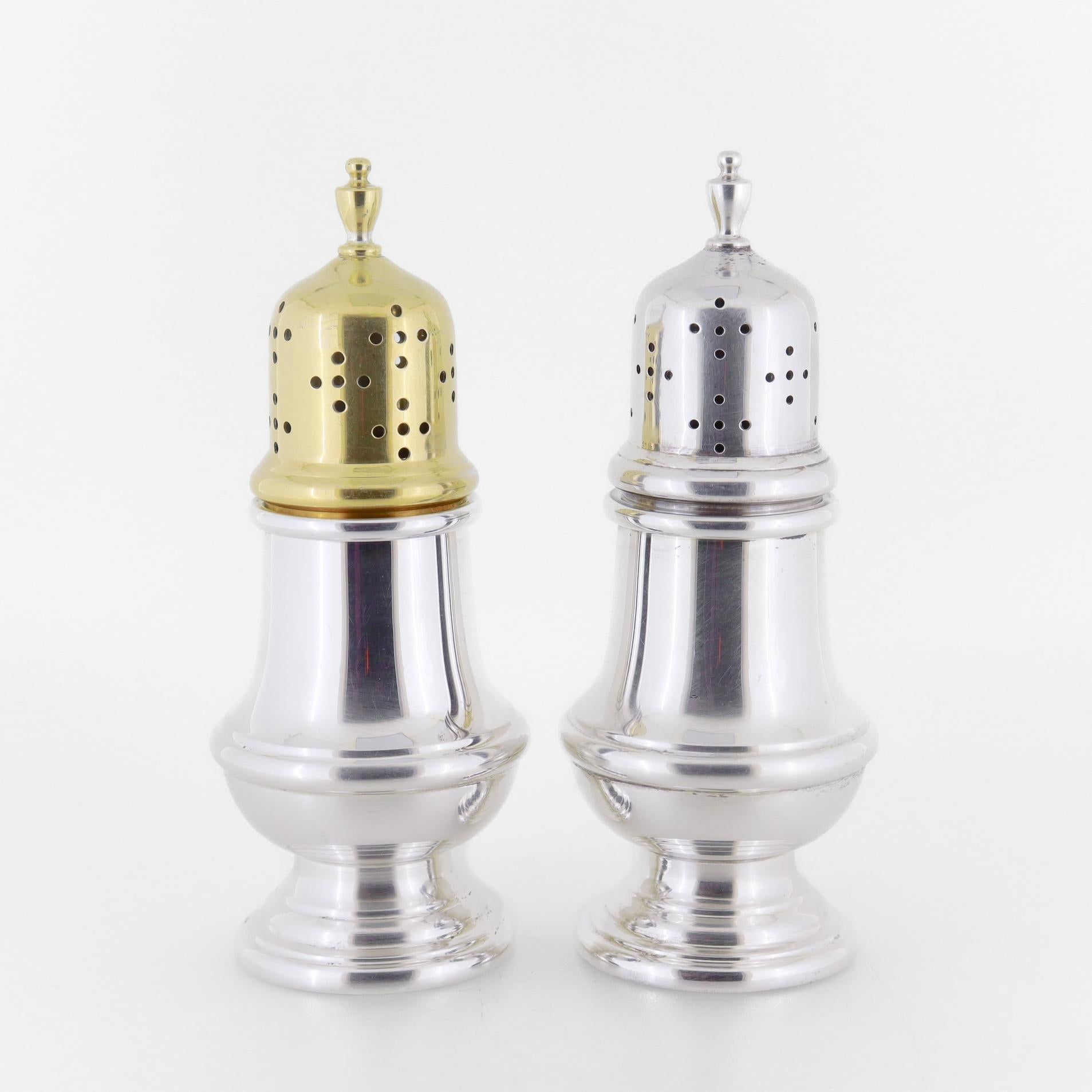 Sterling Silver Pair of Vintage Tiffany & Co. Salt & Pepper Shakers For Sale