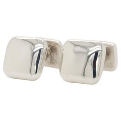 Pair of Vintage Tiffany & Co. Sterling Silver Square Cushion Cufflinks