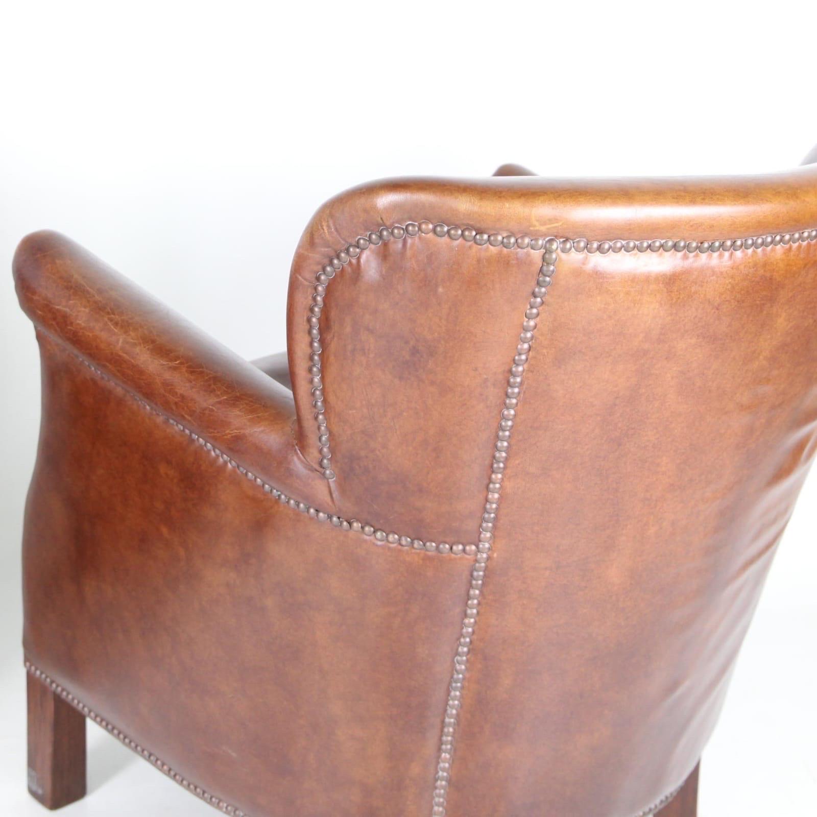 vintage club chairs leather