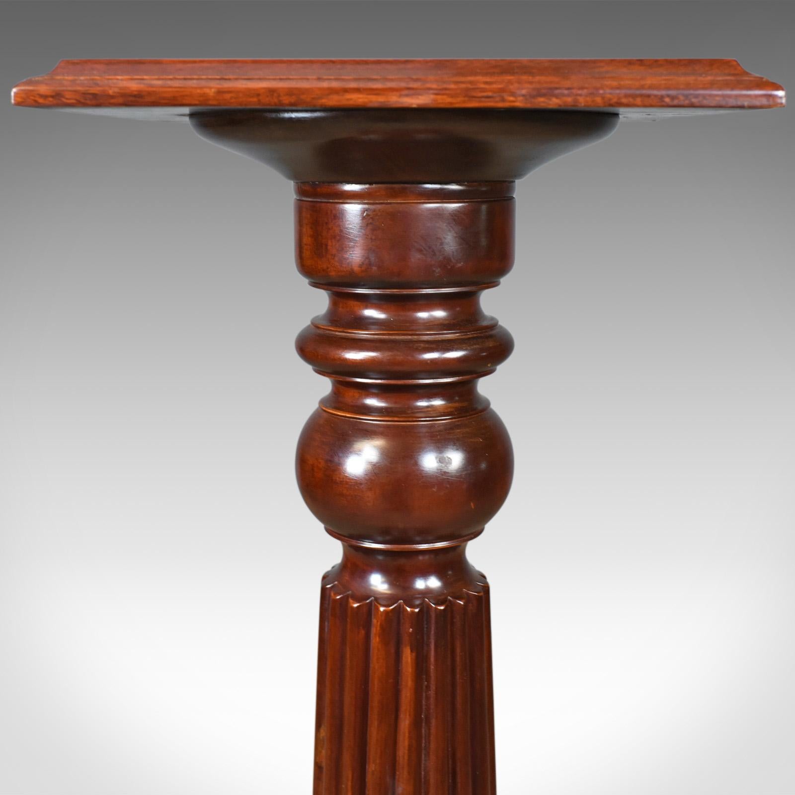 antique mahogany pedestal plant stand