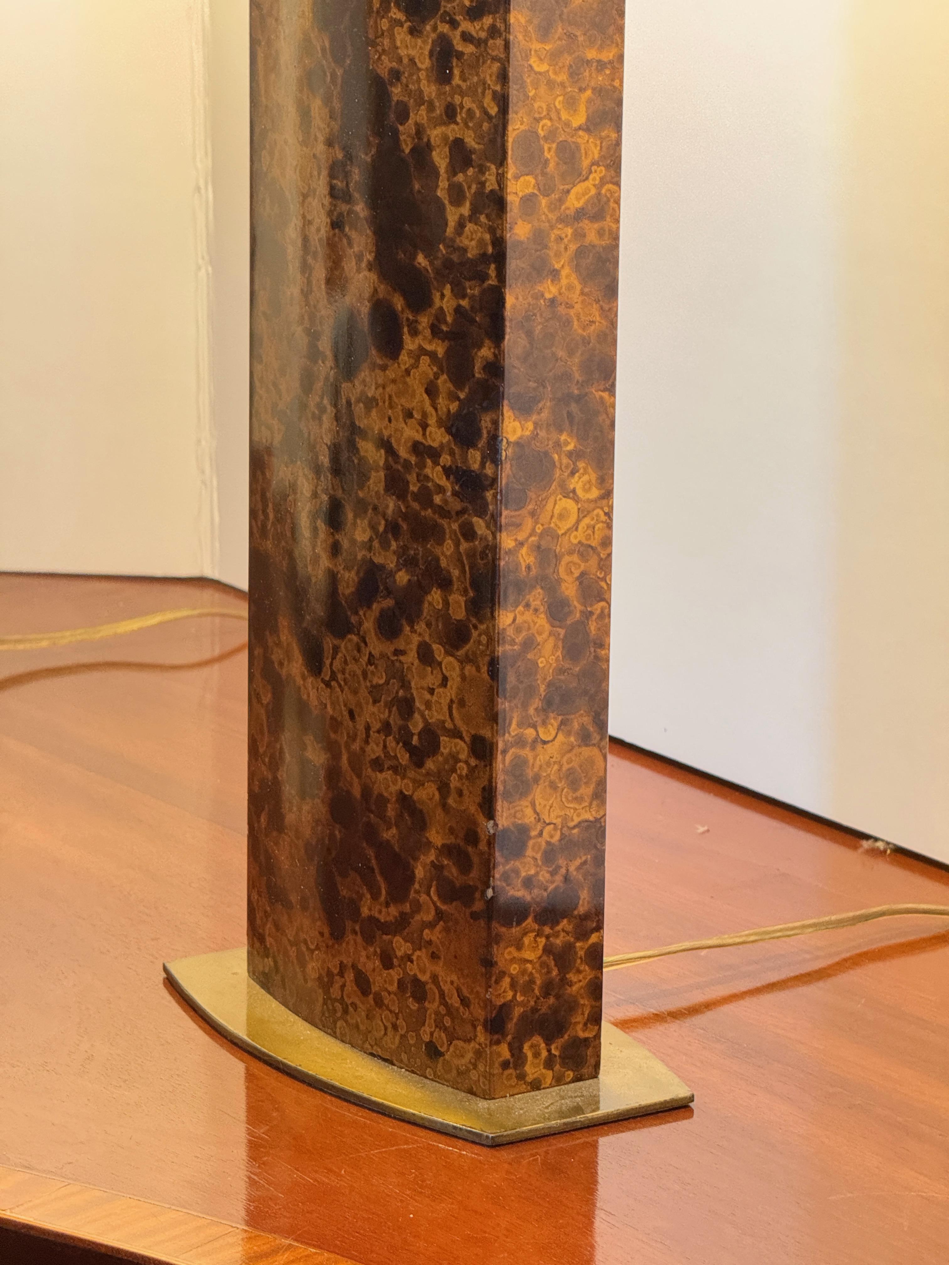 Paire de lampes vintage à finition tortue 6