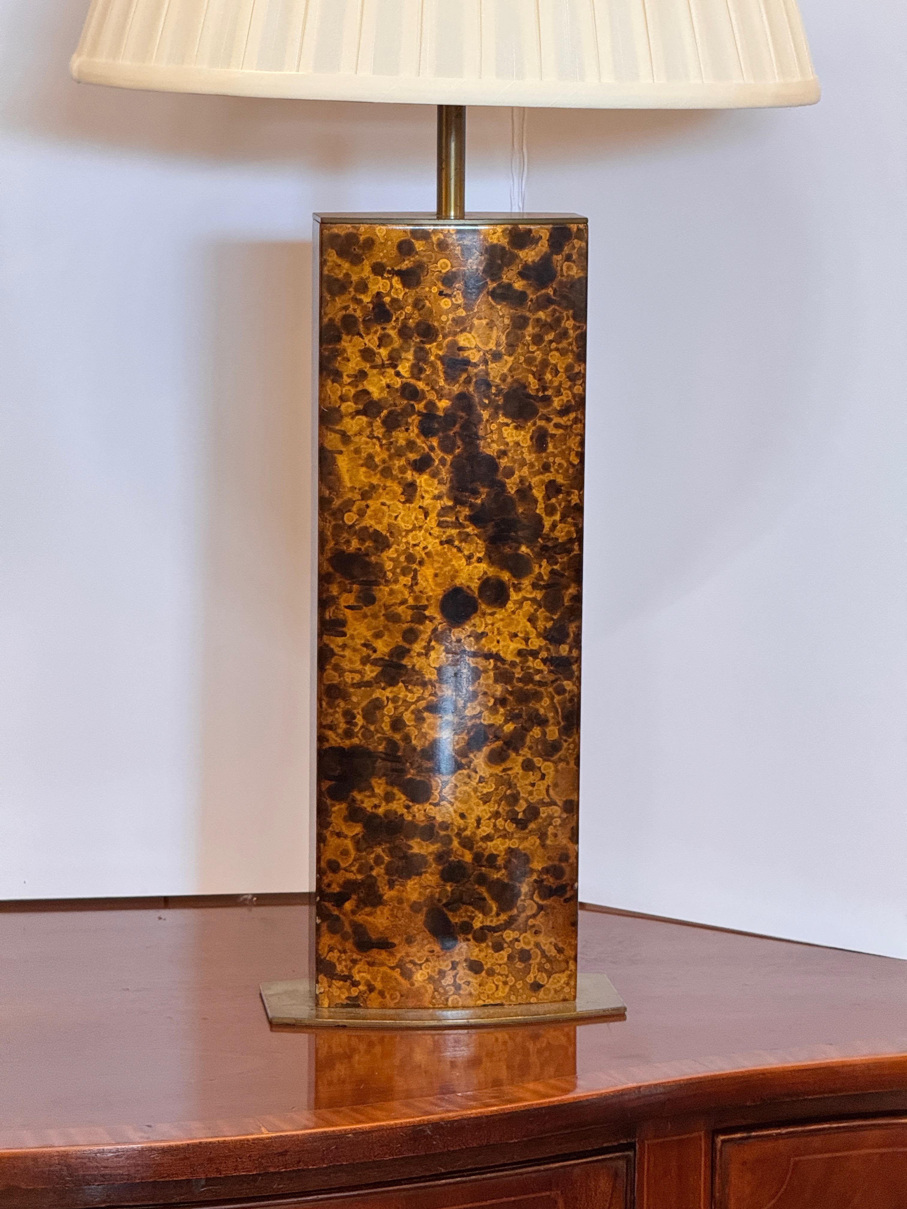 Bois Paire de lampes vintage à finition tortue