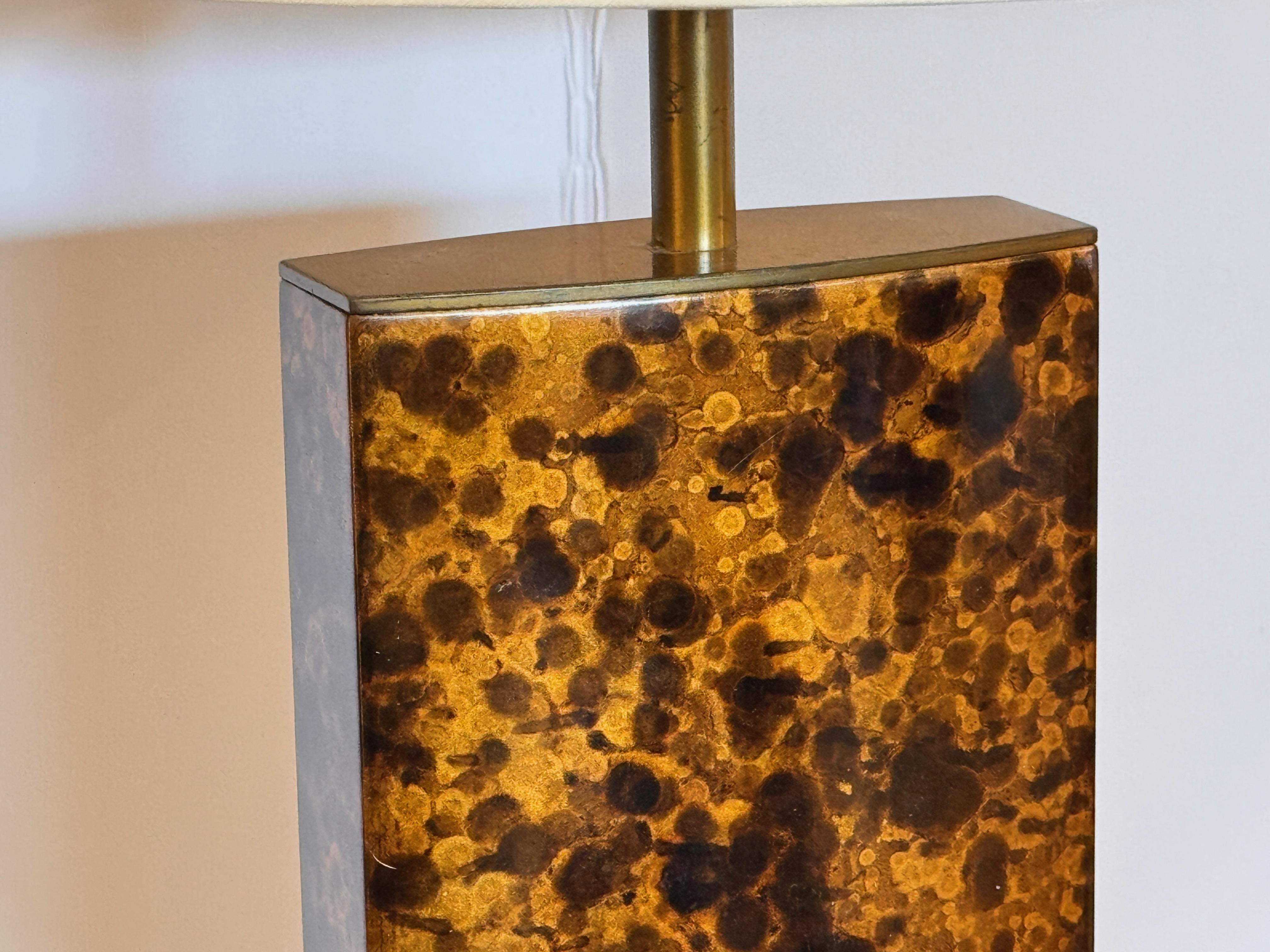 Paire de lampes vintage à finition tortue 2