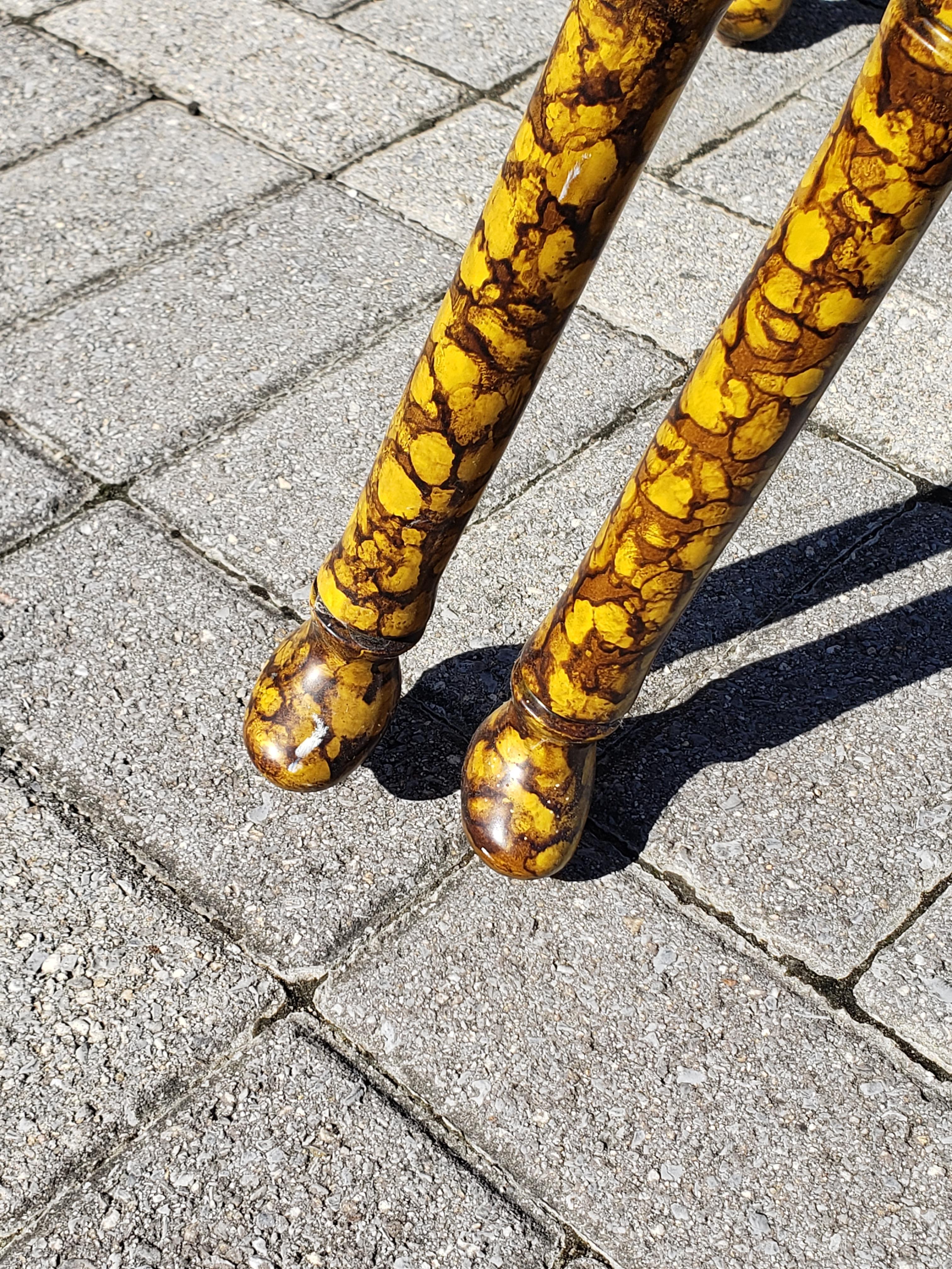 American Pair of Vintage Tortoise Shell Lacquer Occasional Tables