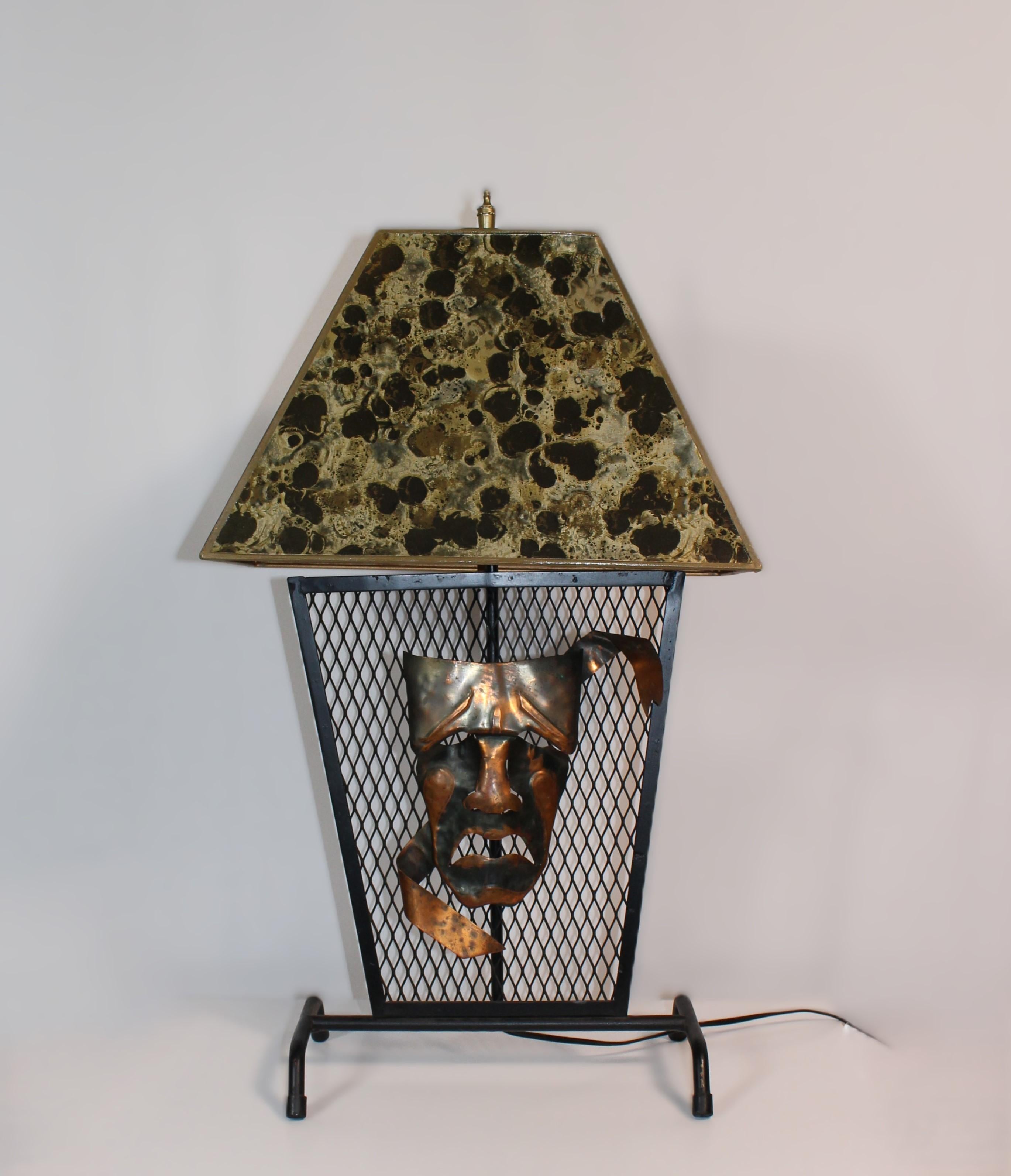 Paire de lampes de table vintage Tragédie et Comédie en vente 5