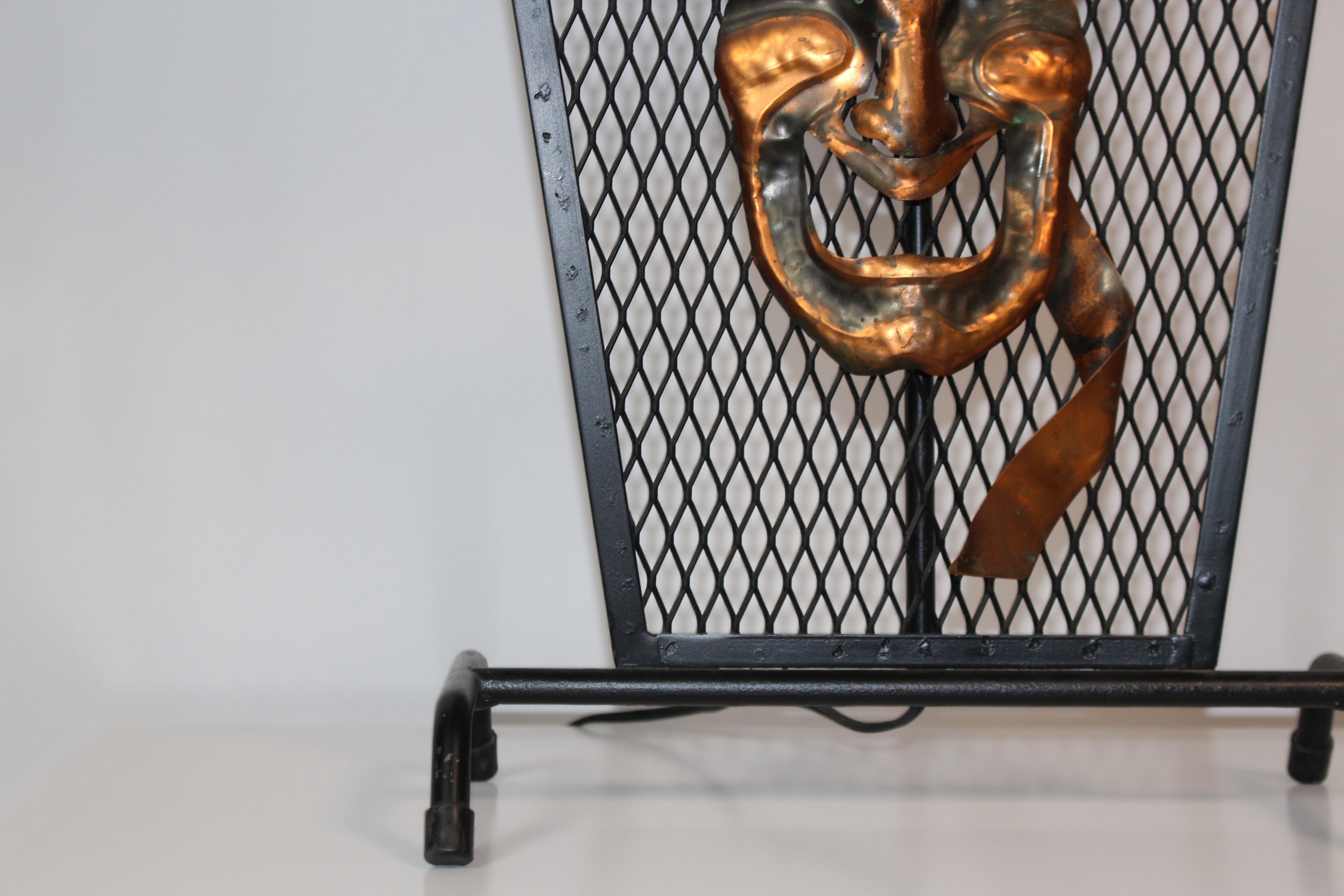 20ième siècle Paire de lampes de table vintage Tragédie et Comédie en vente