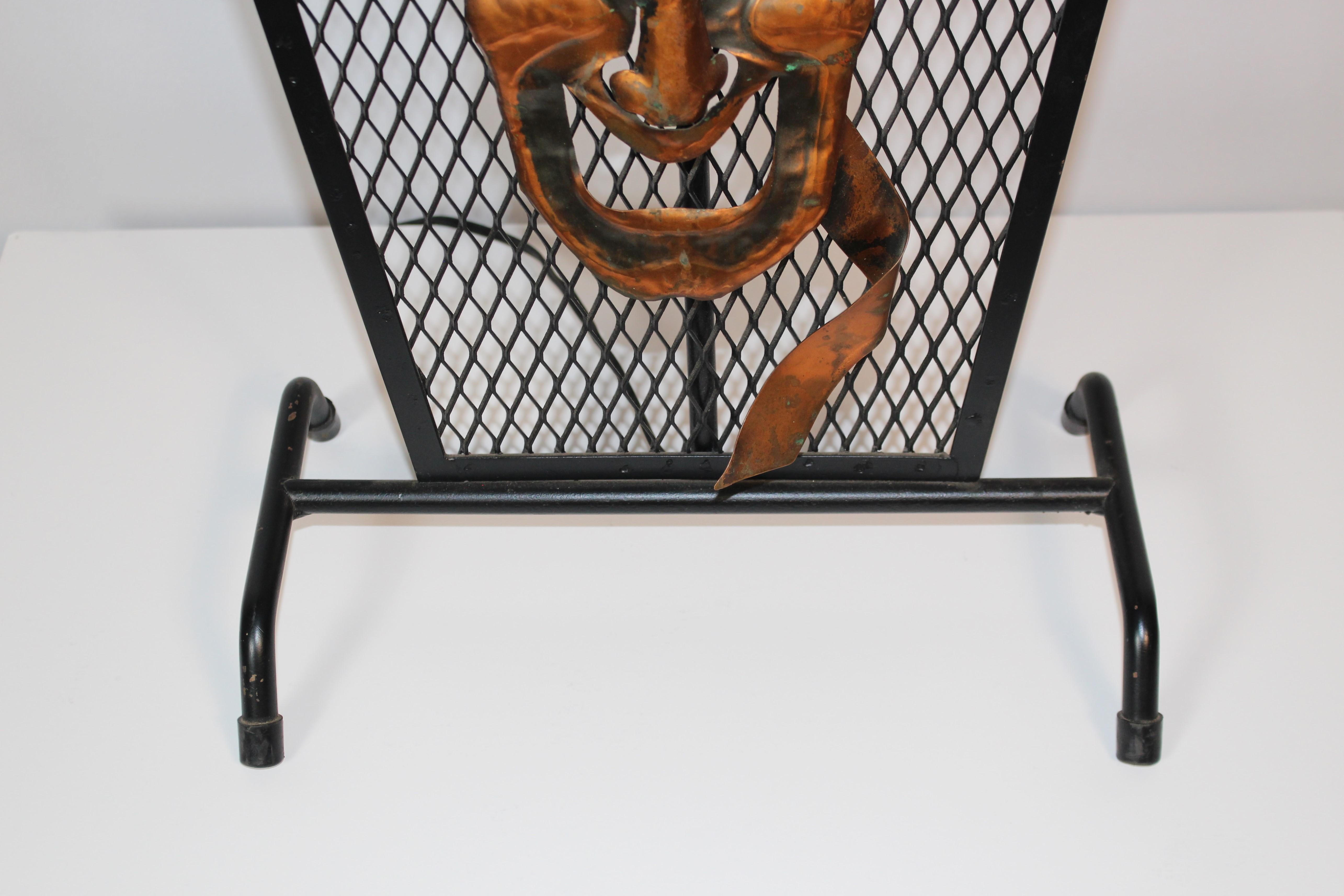 Paire de lampes de table vintage Tragédie et Comédie en vente 1