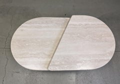 Pair of vintage travertine coffee tables or side tables, 1970s