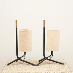 Paire de lampes tripodes vintage
