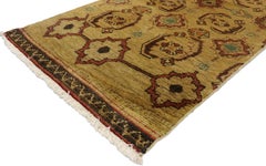 Pair of Vintage Turkish Oushak Carpet Runners with Rustic Arts and Crafts Style