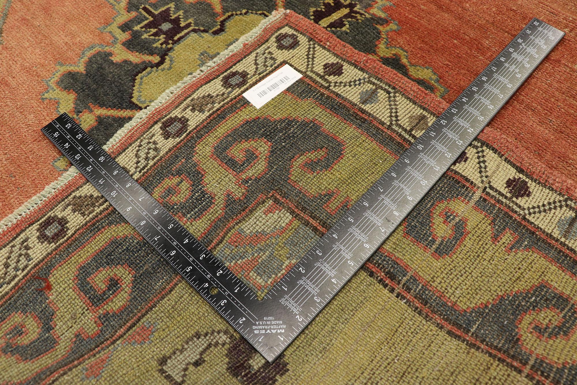 Pair of Vintage Turkish Oushak Runners, Matching Hallway Runners For Sale 2