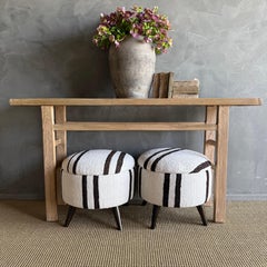 Pair of Vintage Turkish Rug Ottomans