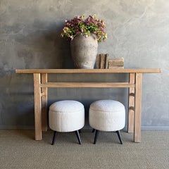 Pareja de otomanas vintage de alfombra turca