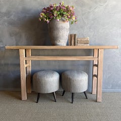 Pareja de otomanas vintage de alfombra turca